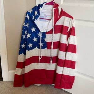 American flag sweatshirt